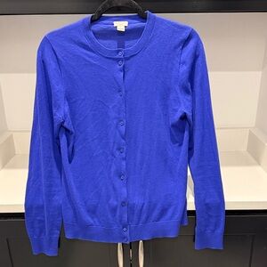J. Crew Royal Blue The Caryn Cardigan Sweater. Size M